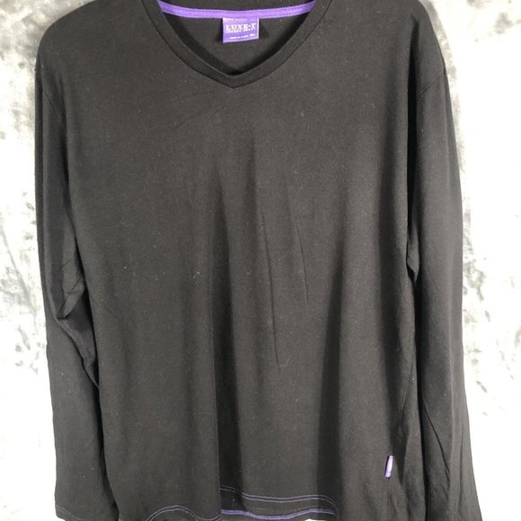 LUXE-T Luxury Sport Men's Pullover Shirt Black T-Shirt Extra Large - Picture 3 of 15